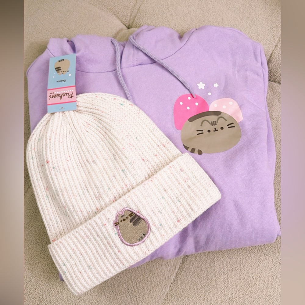 🍬Pusheen Box Exclusive 2025 Winter Hoodie + Beanie